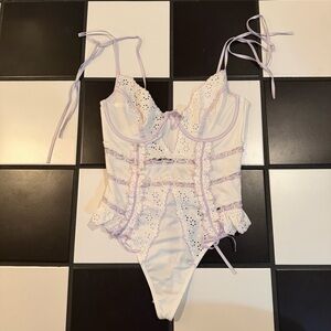 For Love & Lemons Daisy Eyelet Bodysuit